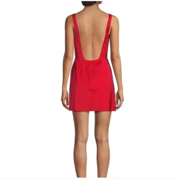 New with Tags Lilly Sisto Gianni Bini Red Backless Bow Mini Dress Size 8 Party - Picture 2 of 16